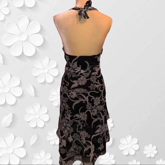 Blue sage brand dark gray// black halter dress - Picture 7 of 9